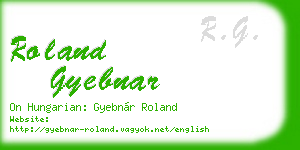 roland gyebnar business card